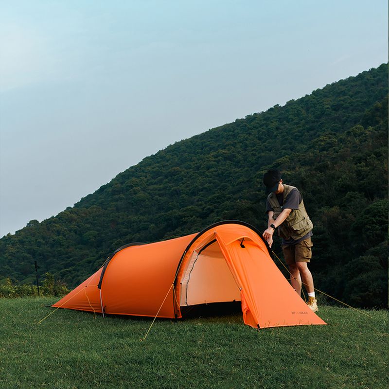 Cort de trekking pentru 2 persoane 3F UL Taihang2 portocaliu 3