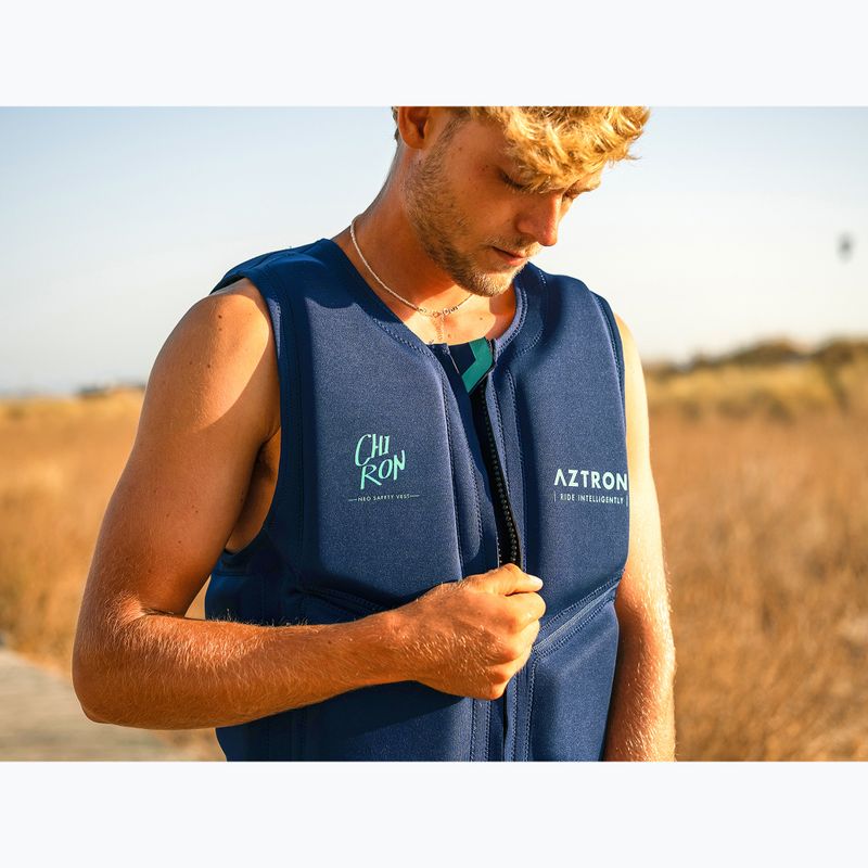Vestă de siguranță pentru bărbați Aztron Chiron Neoprene ocean blue 9