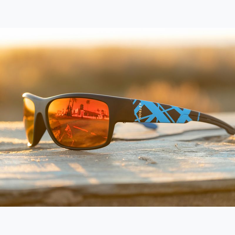 Ochelari de soare Aztron Avatar-X2 matt black/gloss blue/polarized sahara red mirror/brown 7