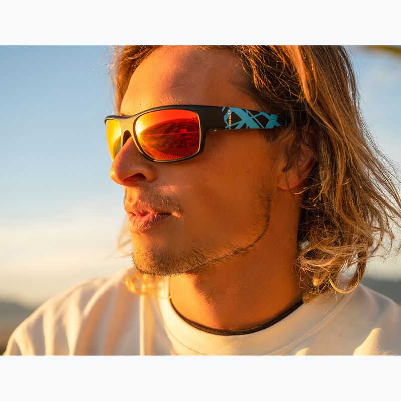 Ochelari de soare Aztron Avatar-X2 matt black/gloss blue/polarized sahara red mirror/brown 9