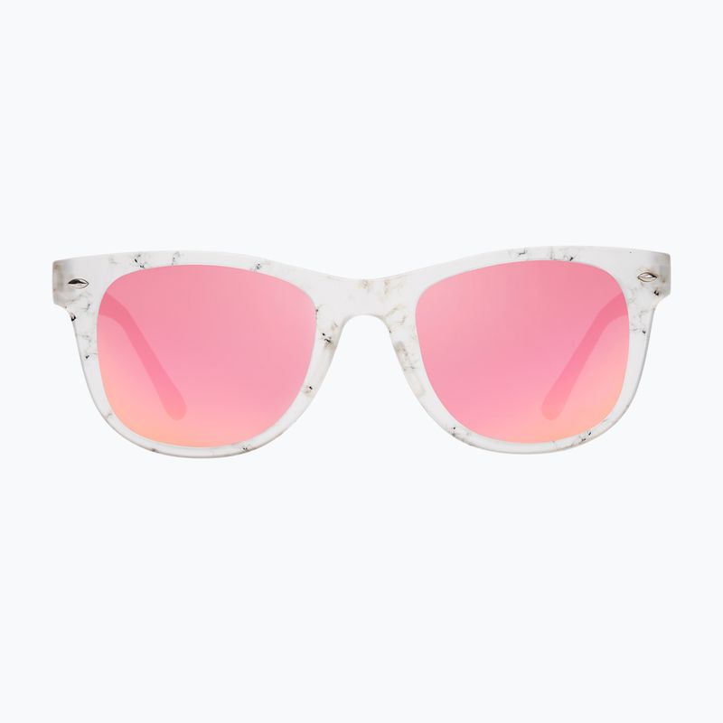 Ochelari de soare Aztron Party white marble print/polarized rose pink mirror/brown 2