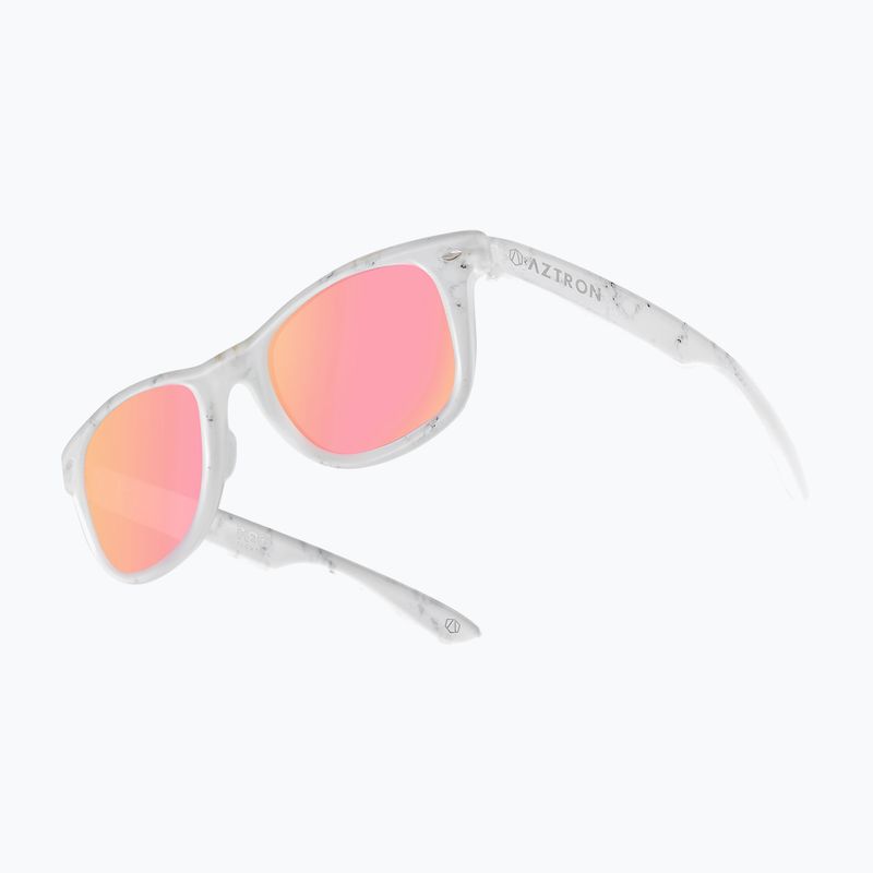 Ochelari de soare Aztron Party white marble print/polarized rose pink mirror/brown 4