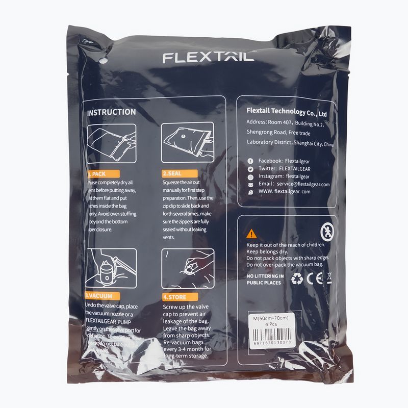 Set de saci cu vid Flextail Vacuum 4pack M clear 2