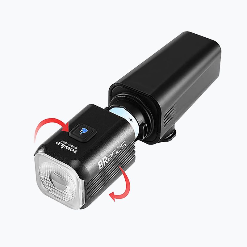 Lampă de bicicletă față Towild BR800S black 5