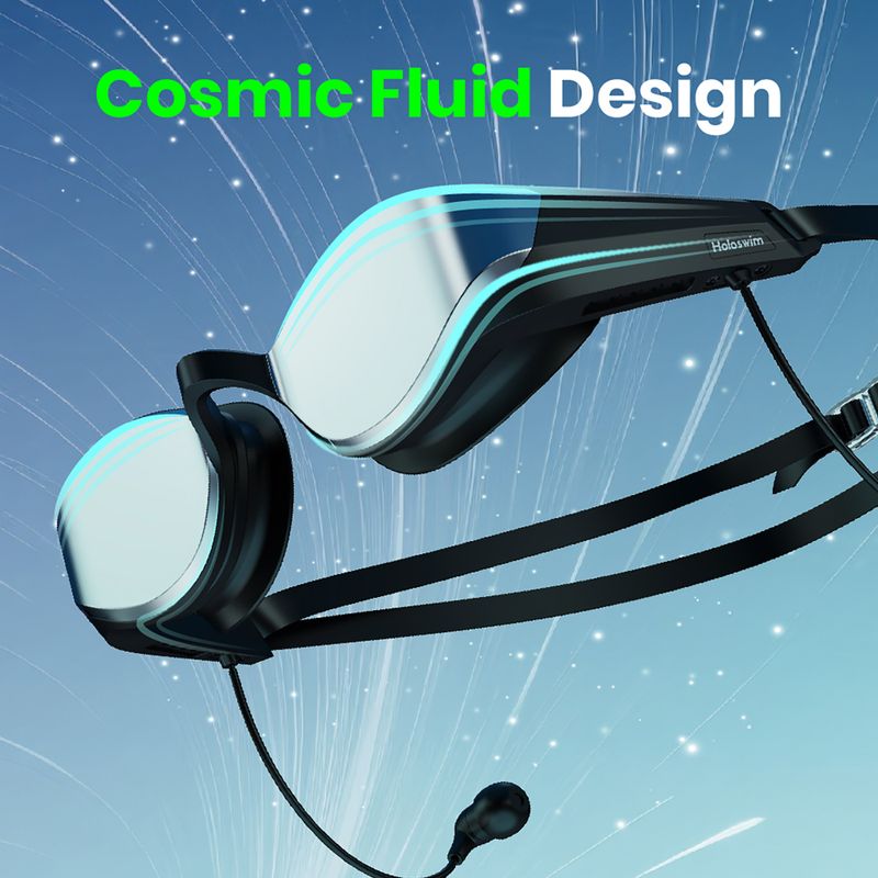 Ochelari de înot Holoswim Solla Wave AI Music silver 3