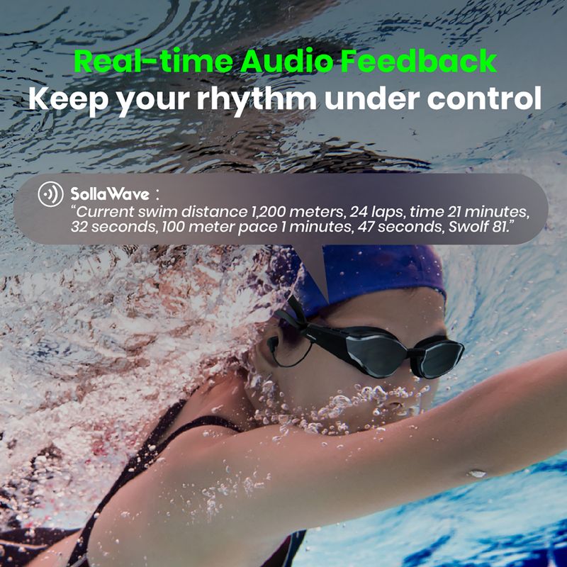 Ochelari de înot Holoswim Solla Wave AI Music silver 7