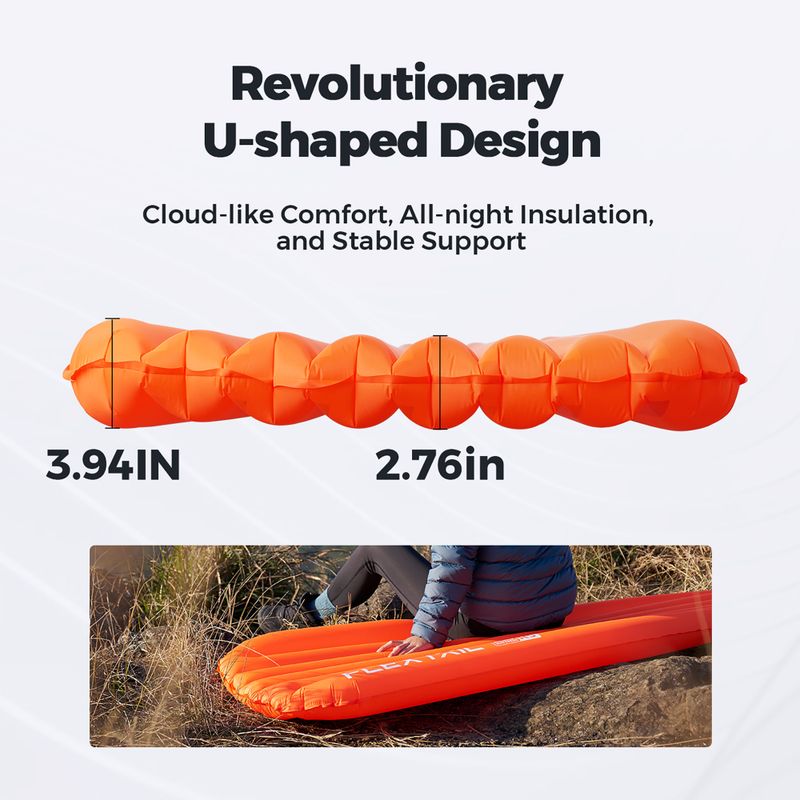 Saltea gonflabilă Flextail Zero R05 Regular orange 10