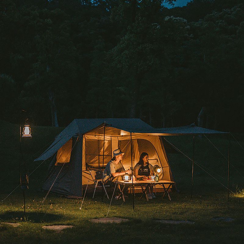 Cort de camping pentru 4 persoane Naturehike Village 6.0 brown 9