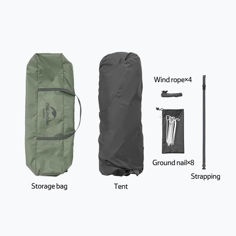 Cort de camping 3-persoane Naturehike Pop-Up 3 Automatic forest green 5