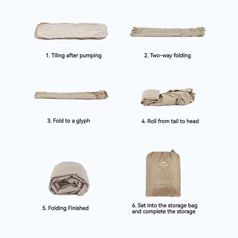 Canapea gonflabilă Naturehike Lanyue Double beige 3