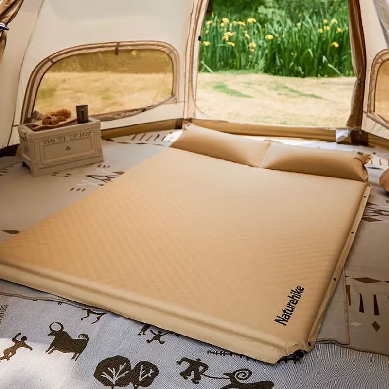 Covoraș autogonflabil Naturehike Automatic Inflatable Cushion With Pillow cream 2