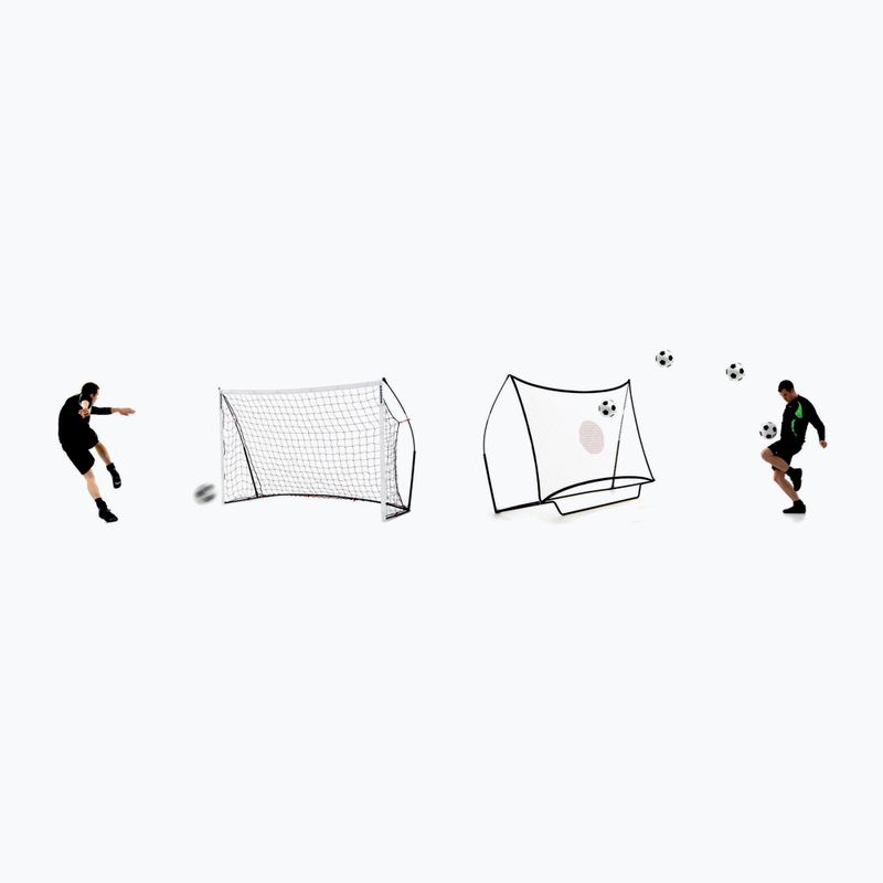 Poartă de fotbal cu rebounder QuickPlay Kickster Academy Combo 240 x 150 cm albă QP0535