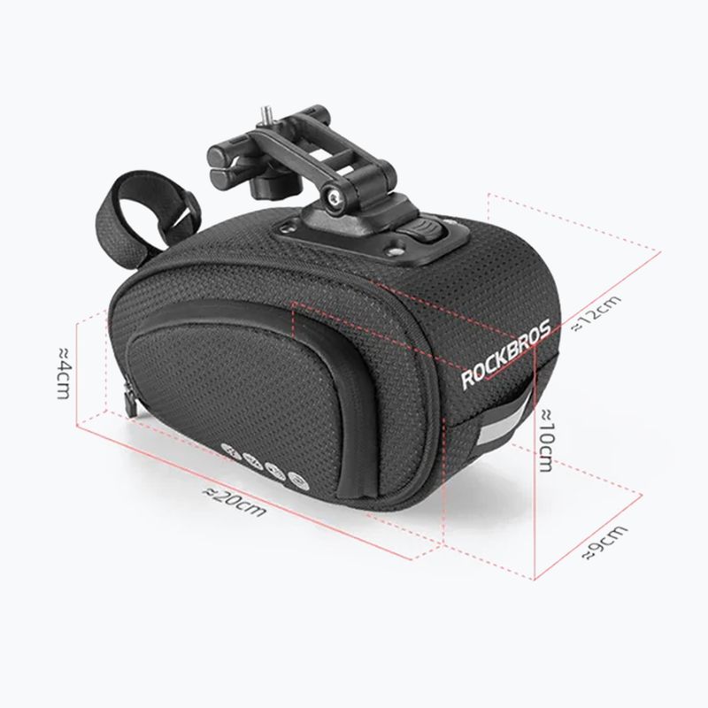 Geantă de bicicletă sub șa Rockbros C40 1,2 l black 2