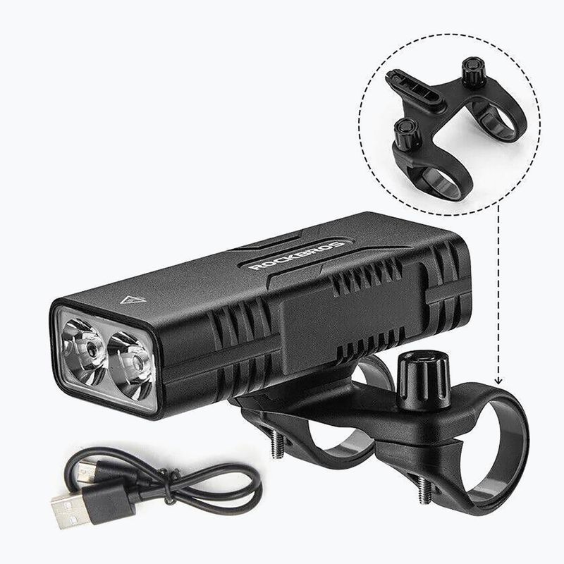 Lampă frontală de bicicletă cu funcție powerbank  Rockbros 24310002 850 lm black 2