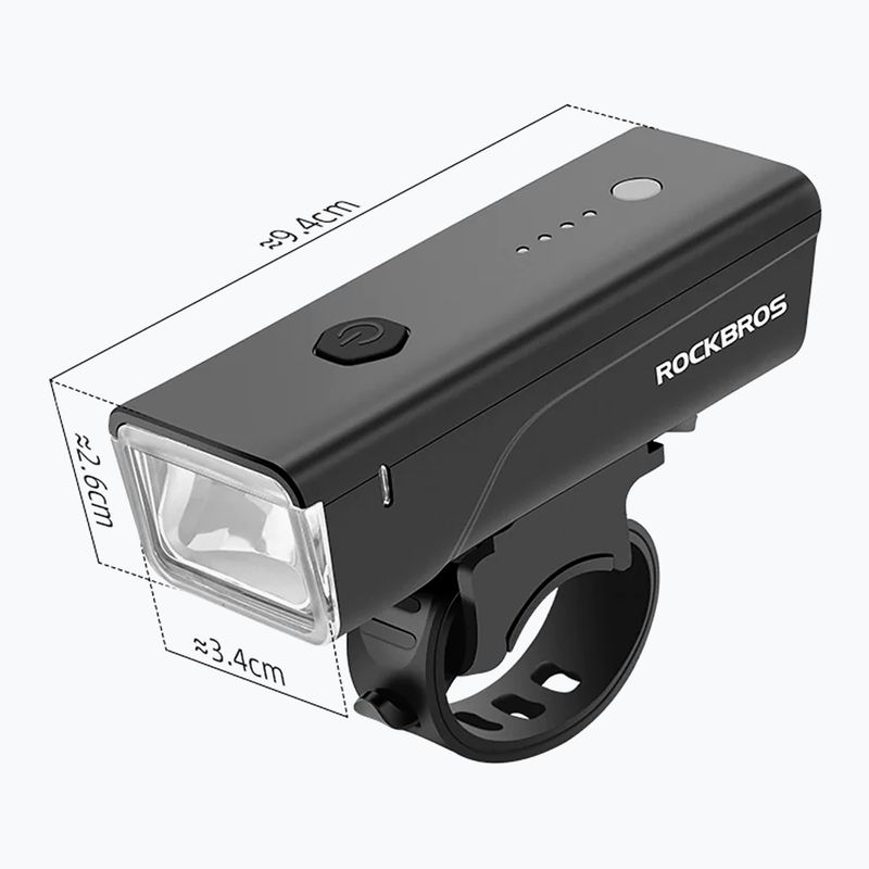 Lampă de bicicletă față  Rockbros 24510003 260 lm black 2