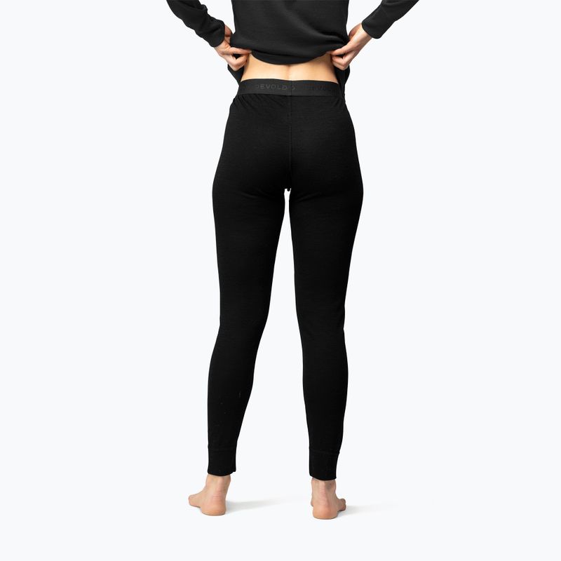 Pantaloni termoactivi pentru femei Devold Duo Active Merino 205 Longs black 2