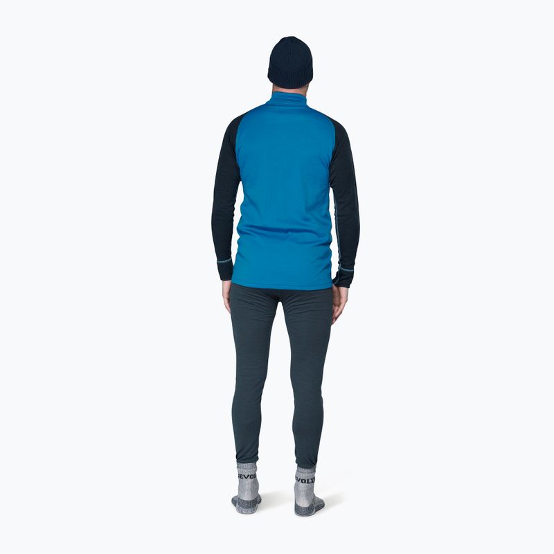 Bluză termoactivă pentru bărbați Devold Duo Active Merino 205 Zip Neck blue/ink 3