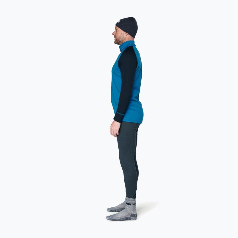 Bluză termoactivă pentru bărbați Devold Duo Active Merino 205 Zip Neck blue/ink 4
