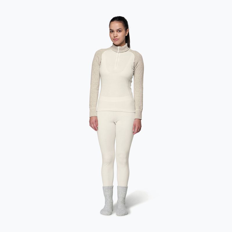 Bluză termoactivă pentru femei Devold Duo Active Merino 205 Zip Neck raw white 2
