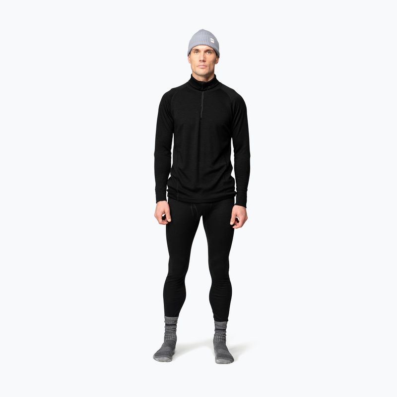 Bluză termoactivă pentru bărbați Devold Duo Active Merino 205 Zip Neck black 2