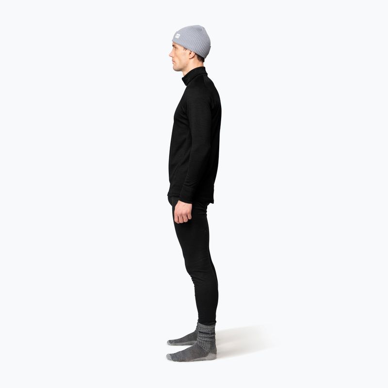 Bluză termoactivă pentru bărbați Devold Duo Active Merino 205 Zip Neck black 4