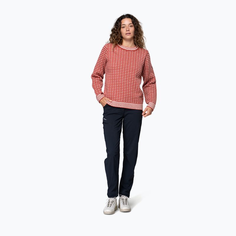 Pulover Devold Islender Refined marsala/offwhite 2
