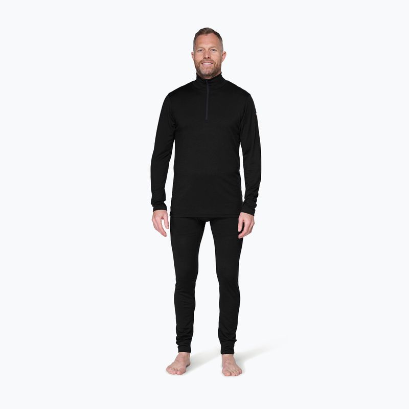 Bluză termoactivă pentru bărbați Devold Breeze Plus Merino 200 Zip Neck black 2