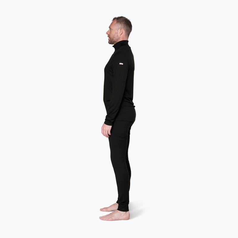 Bluză termoactivă pentru bărbați Devold Breeze Plus Merino 200 Zip Neck black 4