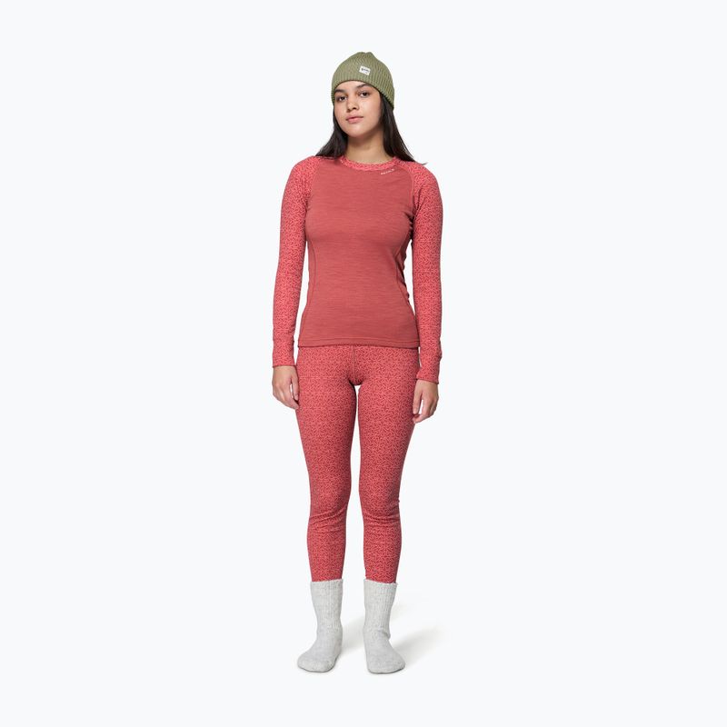 Bluză termoactivă pentru femei Devold Duo Active Merino 205 marsala 2