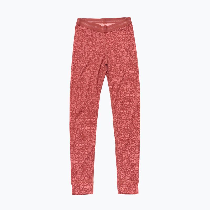 Pantaloni termoactivi pentru femei Devold Duo Active Merino 205 Longs marsala 4
