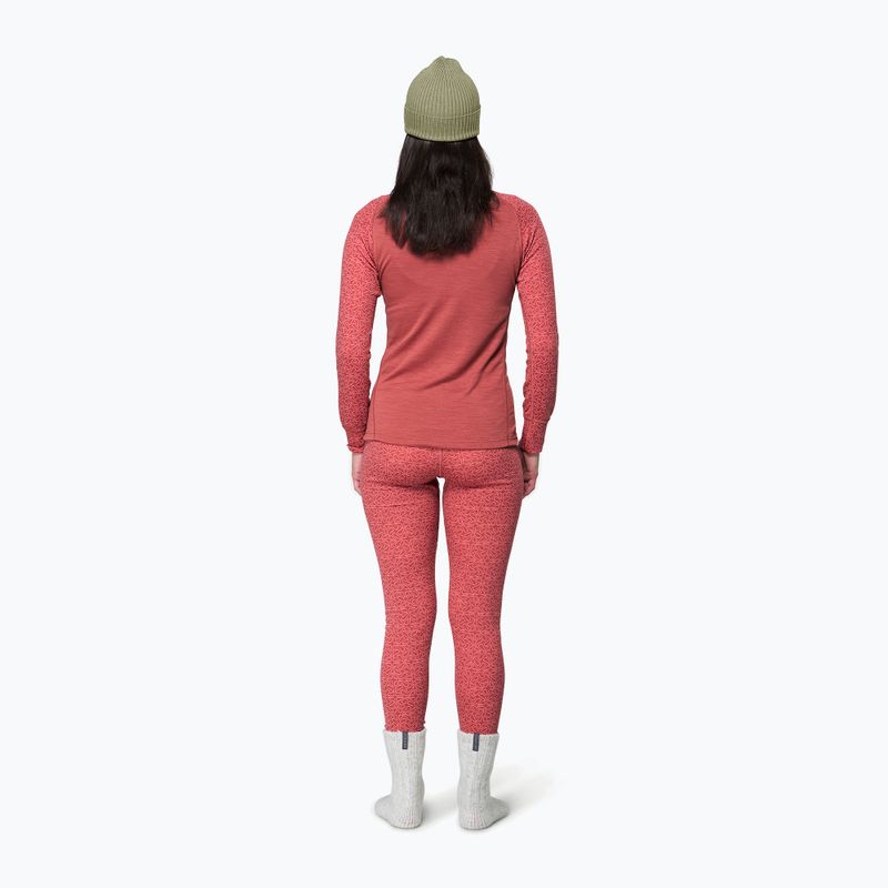 Bluză termoactivă pentru femei Devold Duo Active Merino 205 Zip Neck marsala 3