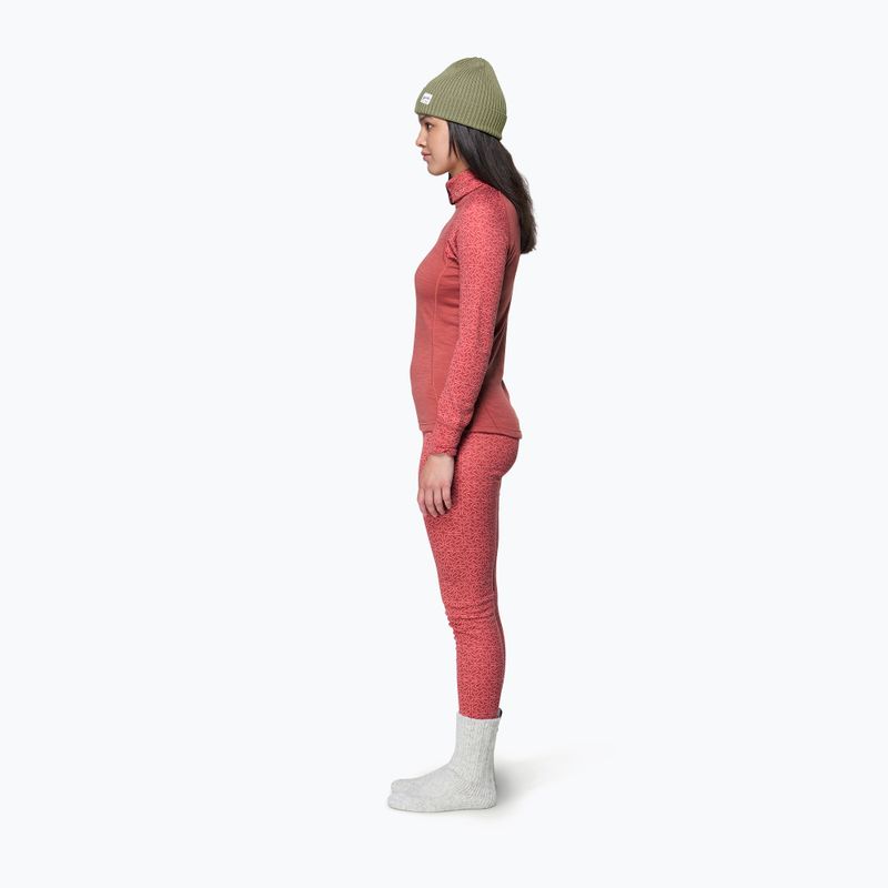 Bluză termoactivă pentru femei Devold Duo Active Merino 205 Zip Neck marsala 4