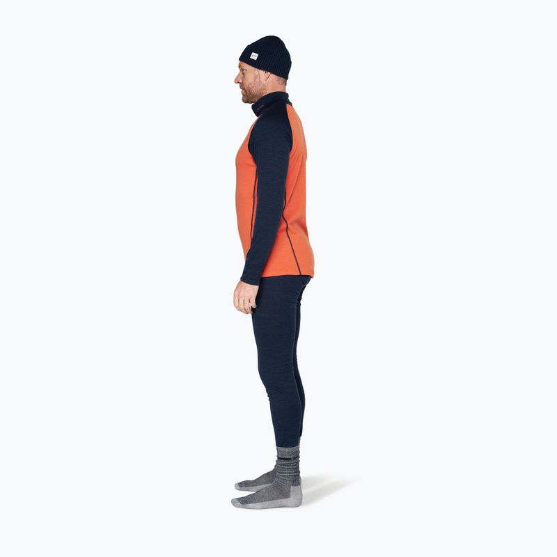 Bluză termoactivă pentru bărbați Devold Duo Active Merino 205 Zip Neck brick 4