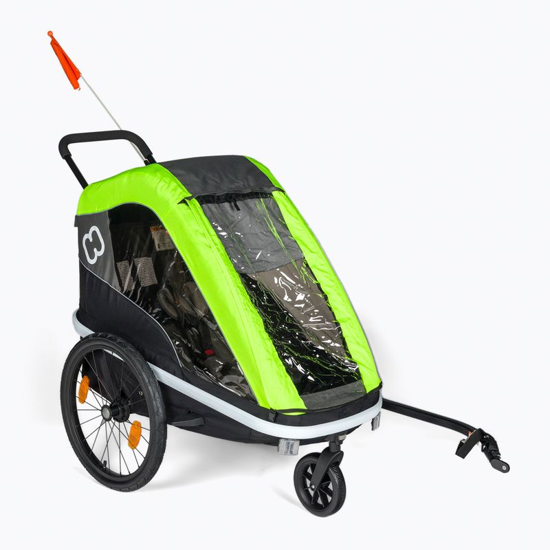 Hamax Avenida One remorcă pentru biciclete negru-verde 400020_HAM