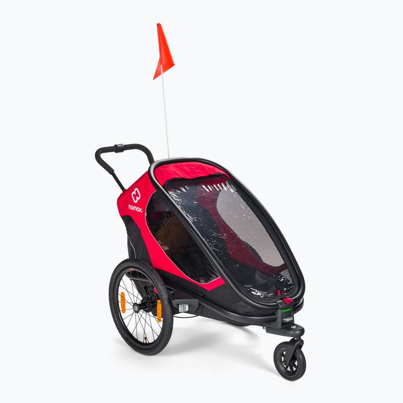 Hamax Outback Remorcă pentru biciclete cu un scaun negru/roșu 400065_HAM