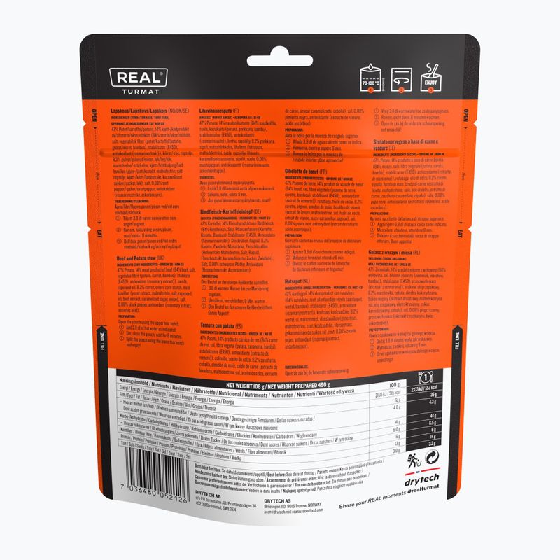 Alimente liofilizate Real Turmat Beef Stew with Potatoes 108 g 2