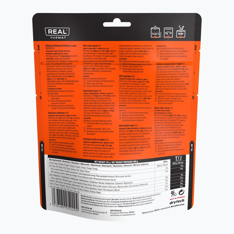 Alimente liofilizate Real Turmat Vegan Chili with Beans 132 g 2