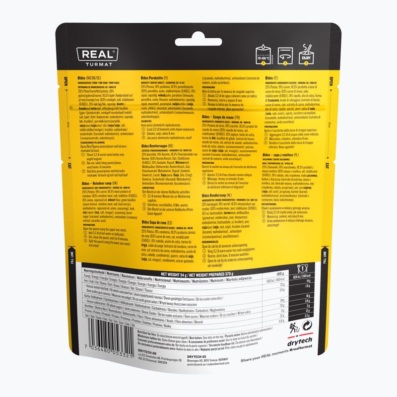 Alimente liofilizate Real Turmat Reindeer Soup 54 g 2