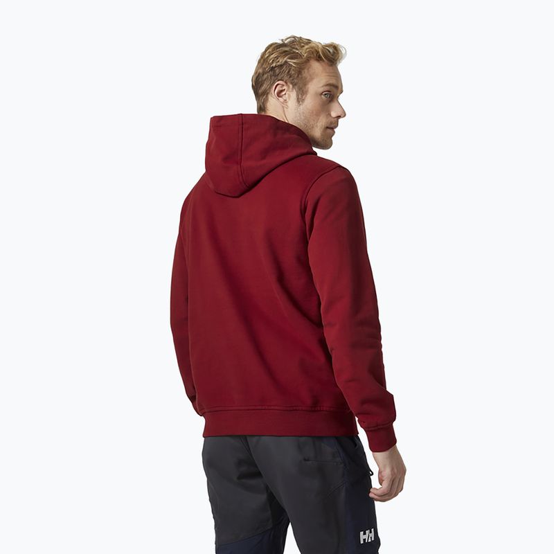 Bluză cu glugă pentru bărbați Helly Hansen HH Logo Hoodie maroon 33977_215 2