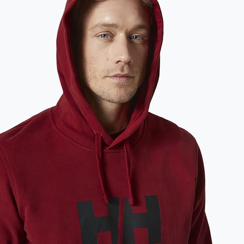 Bluză cu glugă pentru bărbați Helly Hansen HH Logo Hoodie maroon 33977_215 3