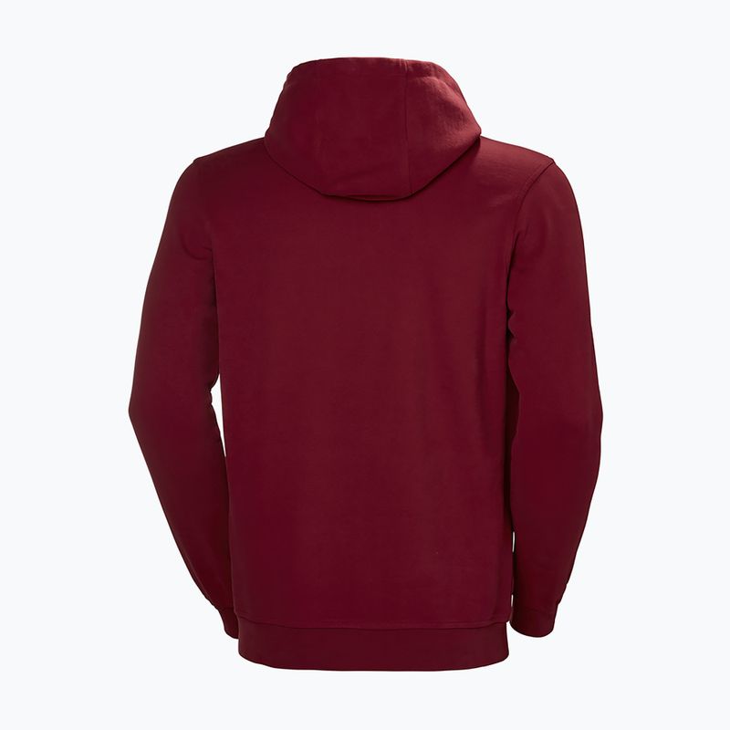 Bluză cu glugă pentru bărbați Helly Hansen HH Logo Hoodie maroon 33977_215 5