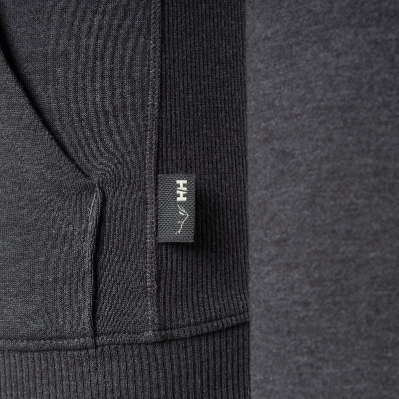Hanorac de trekking pentru bărbați Helly Hansen F2F Hoodie din bumbac organic Helly Hansen F2F Hoodie ebony melange 4