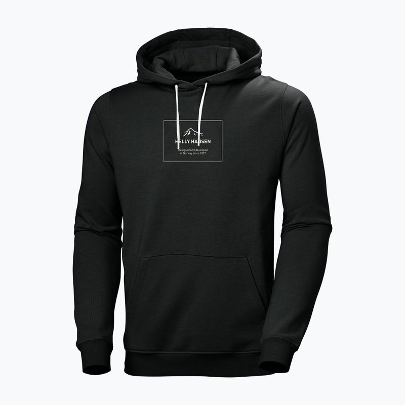Hanorac de trekking pentru bărbați Helly Hansen F2F Hoodie din bumbac organic Helly Hansen F2F Hoodie ebony melange 5