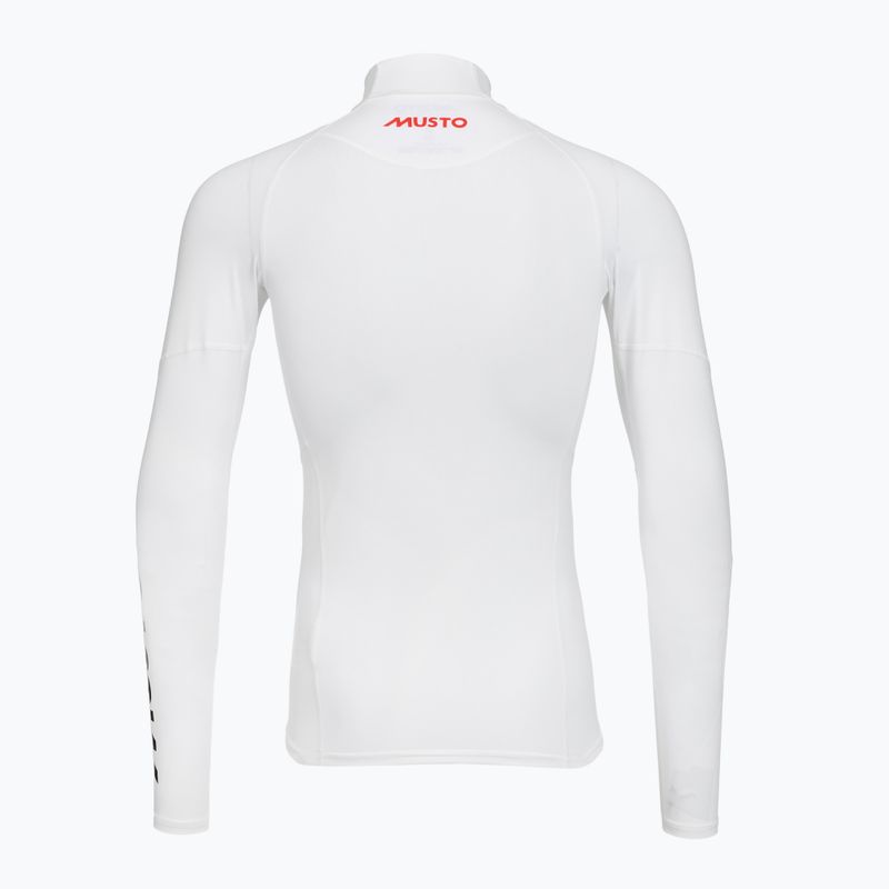 Bluză cu mânecă lungă pentru înot bărbați Musto Championship Rash Guard white 2