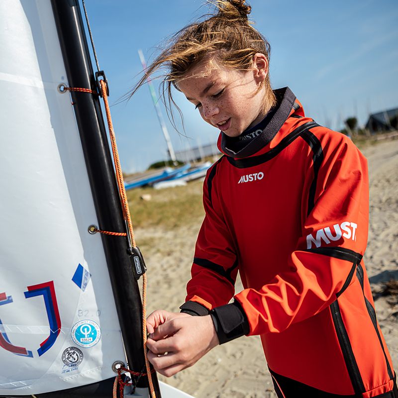 Bluză de navigație pentru copii Musto Championship Aqua Top 2.0 Jr oxy fire 3