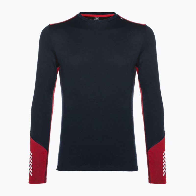 Hanorac termic pentru bărbați Helly Hansen Lifa Merino Merino Midweight Crew navy