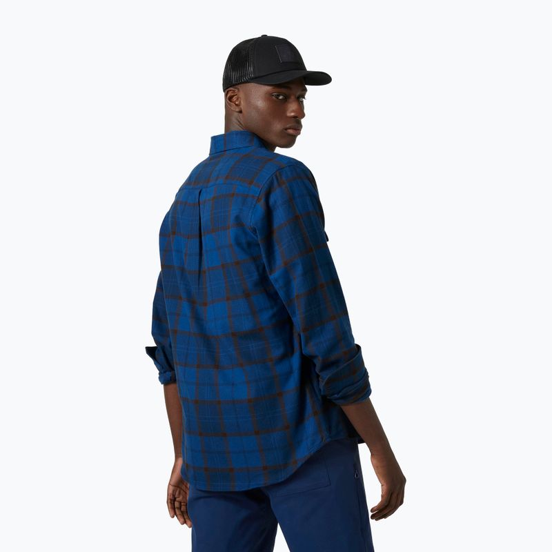 Tricou pentru bărbați Helly Hansen Lokka Organic Flannel LS albastru-negru 62731_755 2