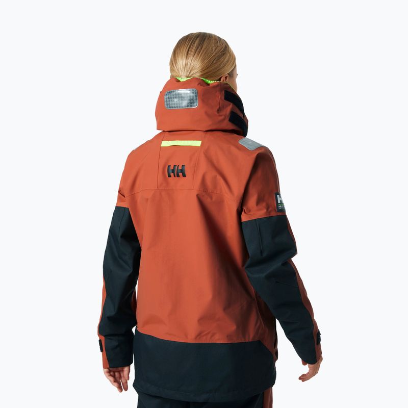 Geacă de navigatie pentru femei Helly Hansen Skagen Offshore terracotta 2