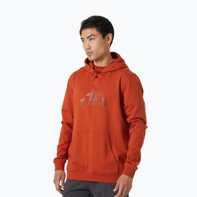 Tricou de trekking pentru bărbați Helly Hansen Nord Graphic Pull Over Hoodie roșu 62975_308