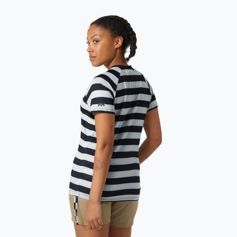 Tricou pentru femei Helly Hansen Siren 1/2 Zip navy stripe 2